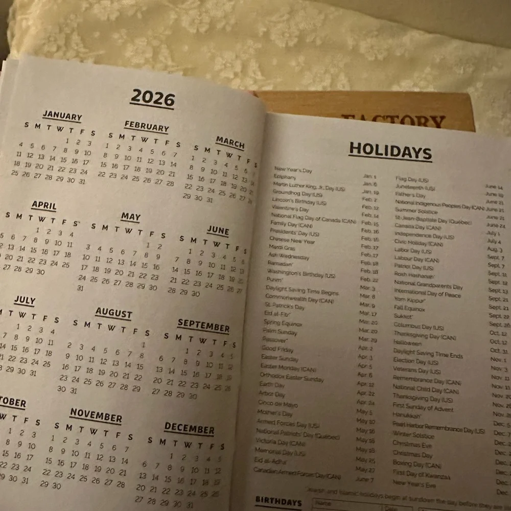 2025-2026 Two Year Planner Calendar Pocket Planner 6 x 4